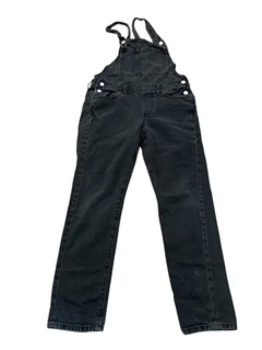 Old Navy Black Denim Overalls Girls XL (14-16) adjustable straps